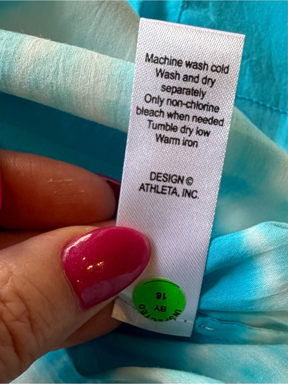 Athleta Surfer Girl Embroidered Boho Swim Coverup Dress Blue Tie Dye Size 2X - Picture 12 of 13